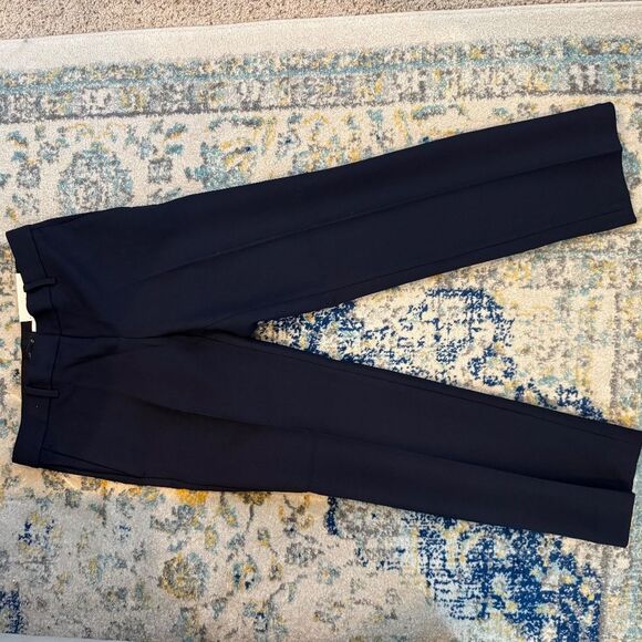 NWT Ann Taylor Straight Black Trousers Dress Pants 0P Curvy Fit - Picture 2 of 8